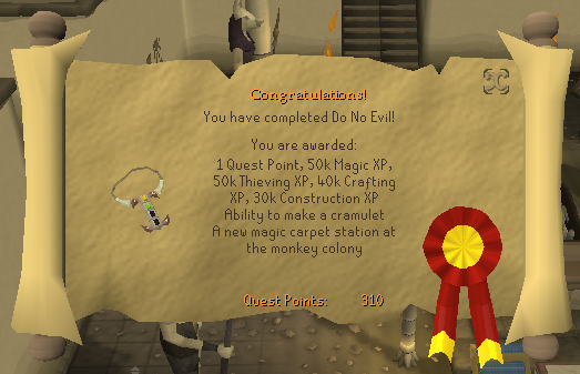 Quest completion scroll of Do No Evil