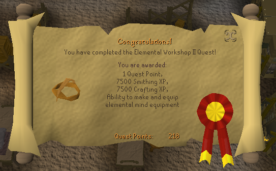 Quest completion scroll of Elemental Workshop II