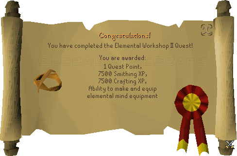 Quest completion scroll of Elemental Workshop II