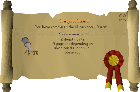 Quest completion scroll of Observatory Quest