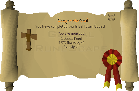 Quest completion scroll of Tribal Totem