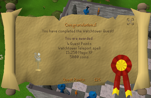 Quest completion scroll of Watchtower