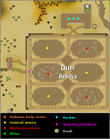 Map of the Duel Arena