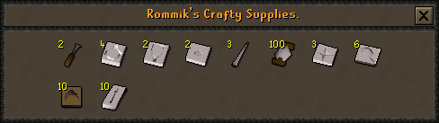 Rommik's Crafting Supplies